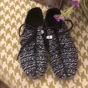 Black and White light up shoes